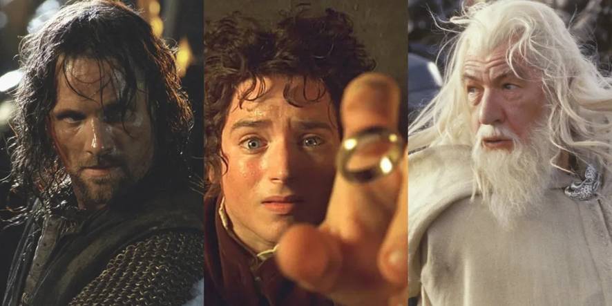 Aragorn, Frodo e Gandalf, personagens de Tolkien que simbolizam característica de Cristo: Sacerdote (Frodo), Profeta (Gandalf) e Rei (Aragorn)